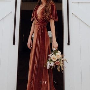 Baltic Born Velvet Wrap Maxi Dress